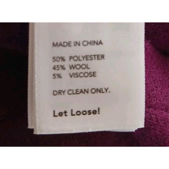 Kate Spade Saturday plum twist back v neck jumpsuit wool blend pocket Size 4 NWT - Picture 9 of 11